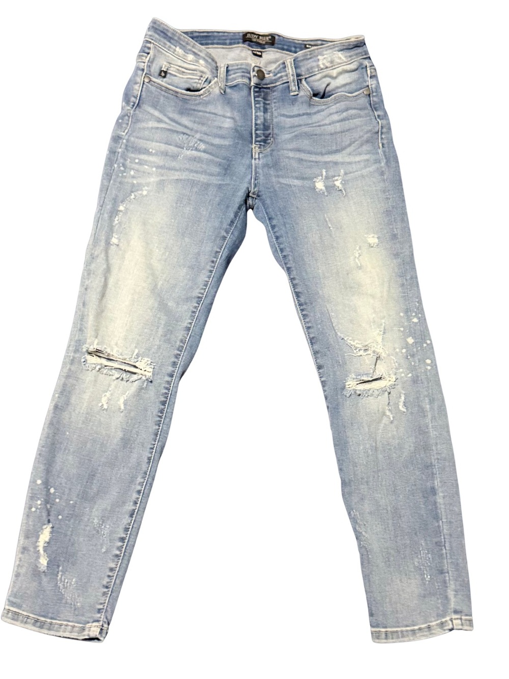 Judy Blue Light Wash Skinny Distressed Jeans